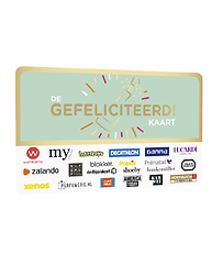 DE cadeaukaart Gefeliciteerd